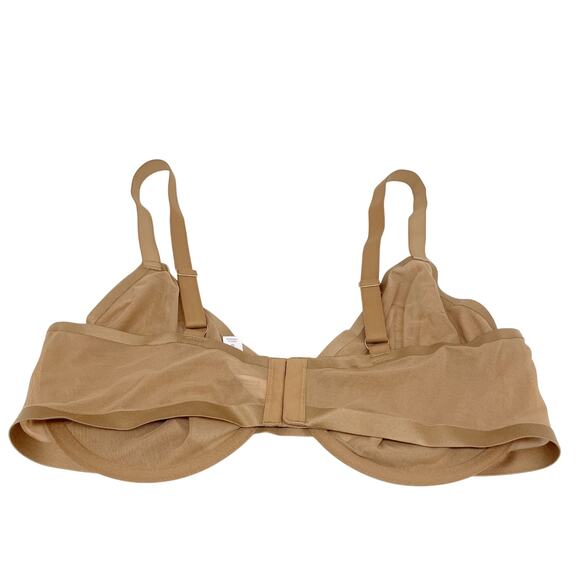 Auden Women's Mesh Unlined Demi Bra Brown 38DD - Picture 4 of 6